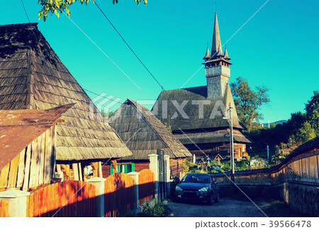 Image of wooden Biserica Sf. Nicolae in Maramures Image of wooden Biserica Sf. Nicolae in Maramures 39566478