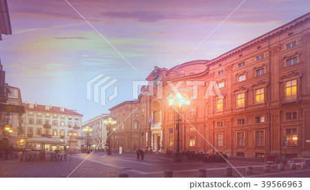 Piazza Carignano at twilight 39566963