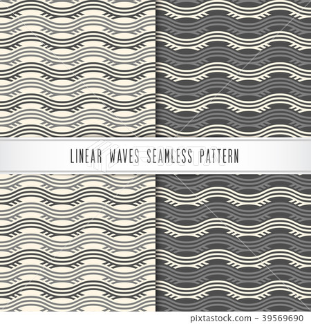 Vector linear waves seamless pattern.  39569690