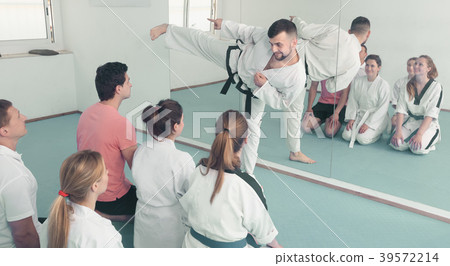 Karate coach teaching adults Karate coach teaching adults 39572214