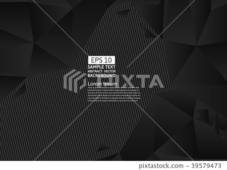 Black and yellow color polygon abstract background 39579473