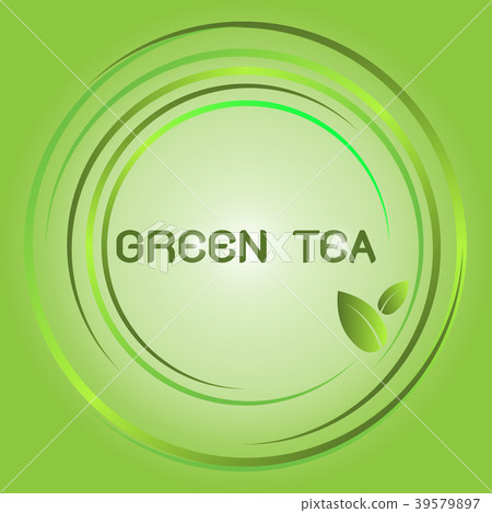 Design green tea glowing bright circle Design green tea glowing bright circle 39579897