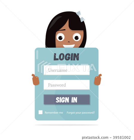 Login form for kids website. 39581002