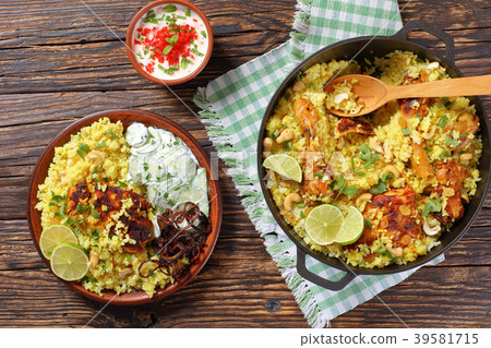 chicken biryani or indian spicy chicken pilau 39581715