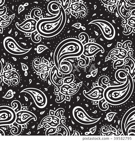 Paisley background. Hand Drawn ornament. Paisley background. Hand Drawn ornament. 39582795
