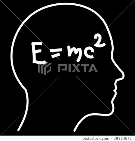 Scientific thinking. Outline of head filling 39583672