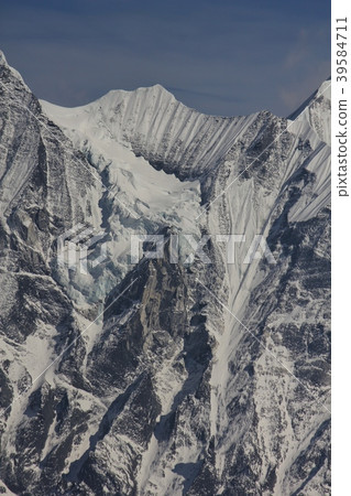 Unique shaped detail of mount Gangchenpo. Unique shaped detail of mount Gangchenpo. 39584711