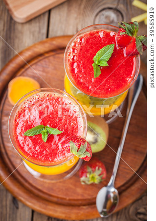 Smoothies with fresh fruit. Smoothies with fresh fruit. 39585919