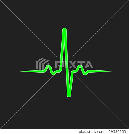 Green isolated pulse line 39586363
