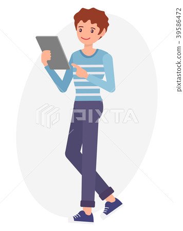 Cartoon character vector design male man standing 39586472