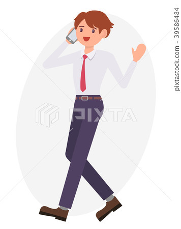 Cartoon character vector design male man standing Cartoon character vector design male man standing 39586484