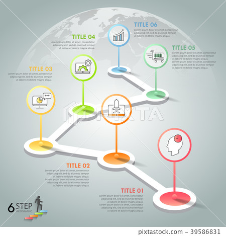Design infographic template 6 options.  39586831