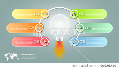 Design lightbulb infographic 6 options Design lightbulb infographic 6 options 39586839