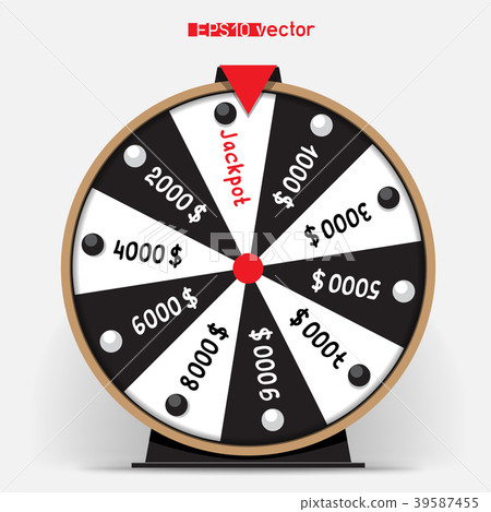 black and white fortune wheel 39587455