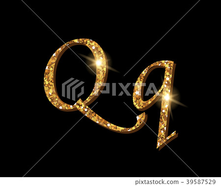Shinning golden luxury typographic alphabet text 39587529