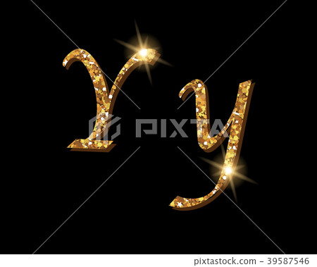 Shinning golden luxury typographic alphabet text Shinning golden luxury typographic alphabet text 39587546