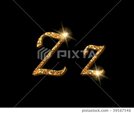 Shinning golden luxury typographic alphabet text Shinning golden luxury typographic alphabet text 39587548