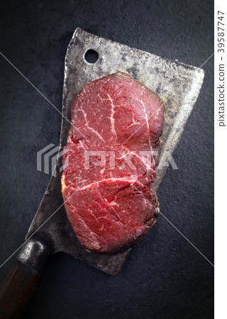 Dry aged raw Kobe Point Steak Dry aged raw Kobe Point Steak 39587747