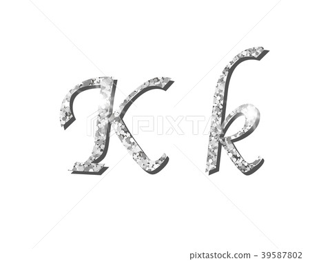Shinning silver luxury typographic alphabet text 39587802