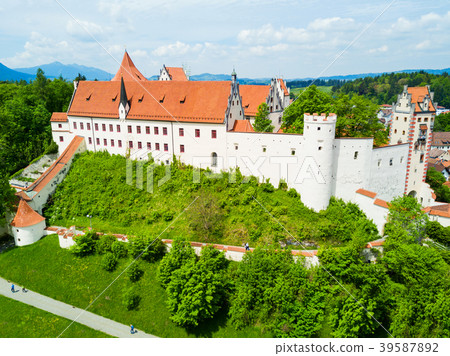 Fussen town aerial view 39587892