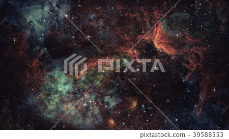 Starry deep outer space - nebula and galaxy 39588553