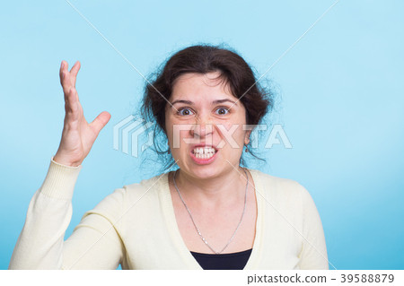 Furious angry woman with rage and frustration 39588879