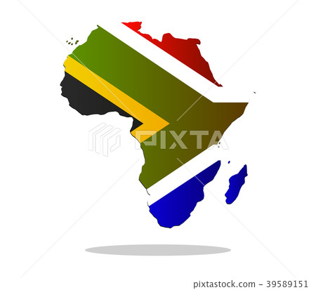 africa map with flag africa map with flag 39589151
