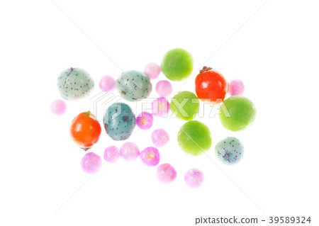 秋天小果子多種白色背景 39589324