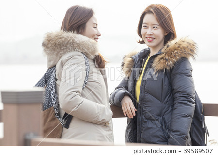 Couple, Friends, Travel, Gyeongpoho, Gangneung, Gangwon-do 39589507