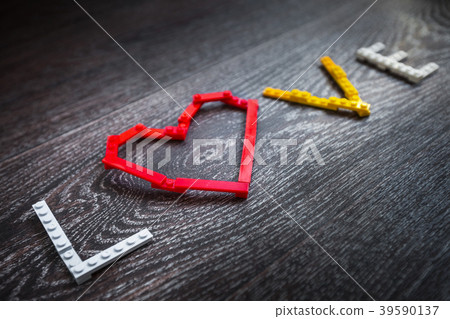 red heart and love of plastic bricks red heart and love of plastic bricks 39590137