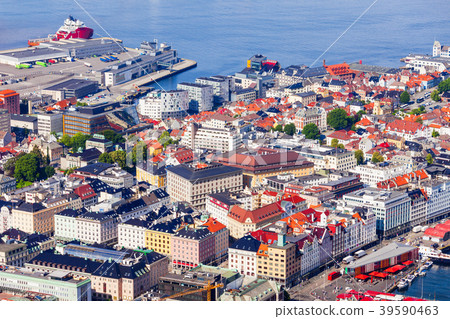 Bergen aerial panoramic view Bergen aerial panoramic view 39590463