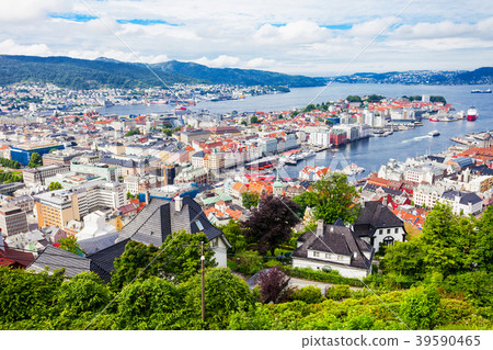 Bergen aerial panoramic view 39590465