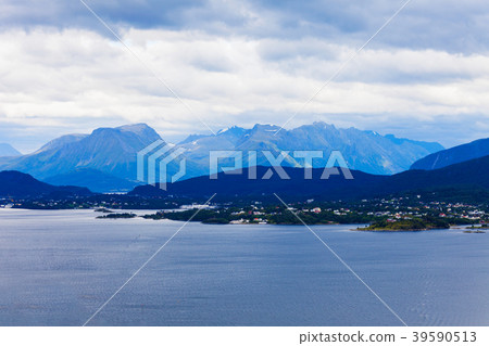 Alesund aerial panoramic view 39590513