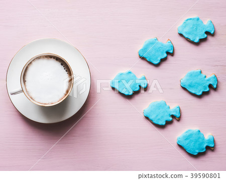 Coffee and a festive cookies Coffee and a festive cookies 39590801