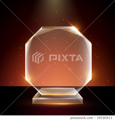 Blank Transparent Acrylic Glass Trophy Award 39590913
