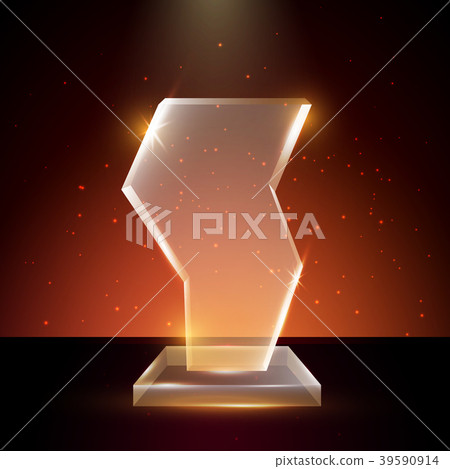 Blank Transparent Acrylic Glass Trophy Award 39590914