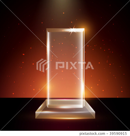 Blank Transparent Acrylic Glass Trophy Award 39590915