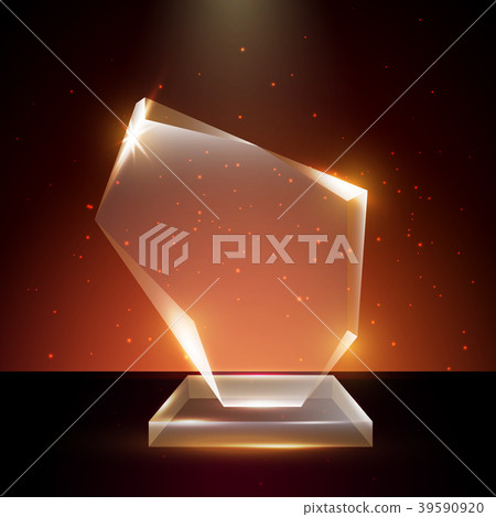 Blank Transparent Acrylic Glass Trophy Award 39590920
