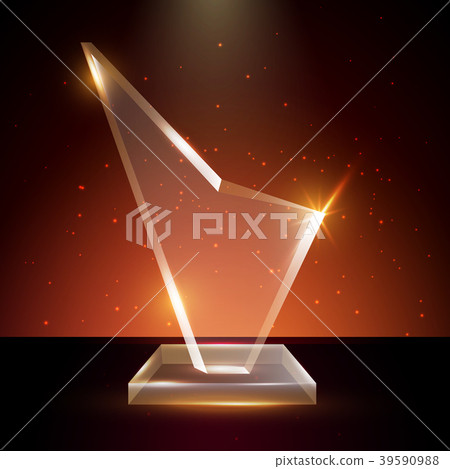 Blank Transparent Acrylic Glass Trophy Award 39590988