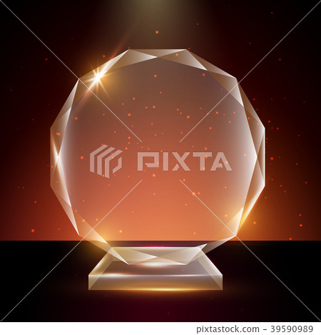 Blank Transparent Acrylic Glass Trophy Award 39590989