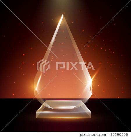 Blank Transparent Acrylic Glass Trophy Award 39590996