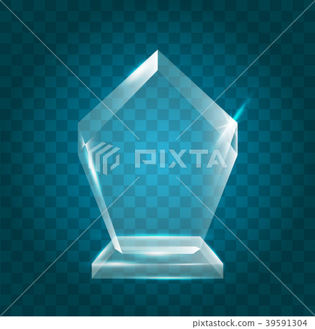 Transparent Shining Blank Acrylic Crystal Glass 39591304