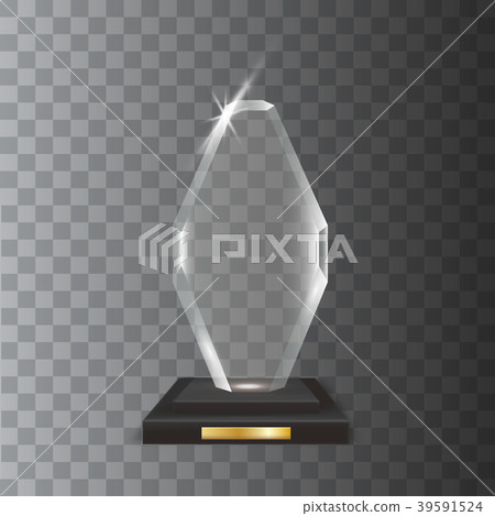 Transparent Realistic Acrylic Glass Trophy Award 39591524