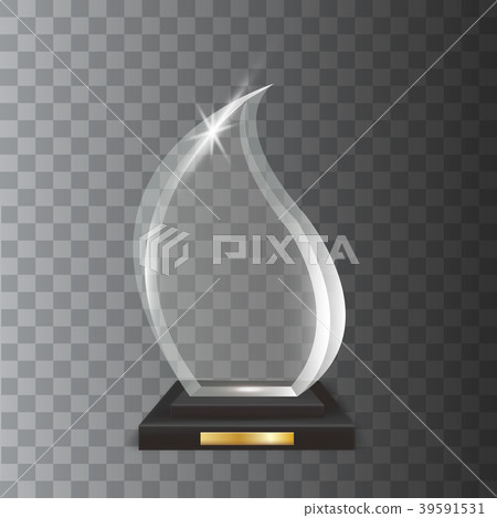 Transparent Realistic Acrylic Glass Trophy Award 39591531