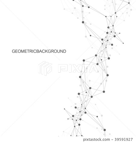 Geometric graphic background molecule and 39591927