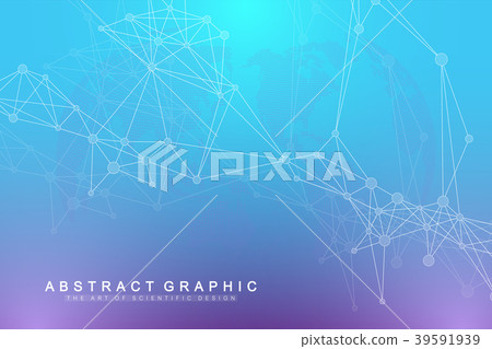 Geometric graphic background molecule and Geometric graphic background molecule and 39591939