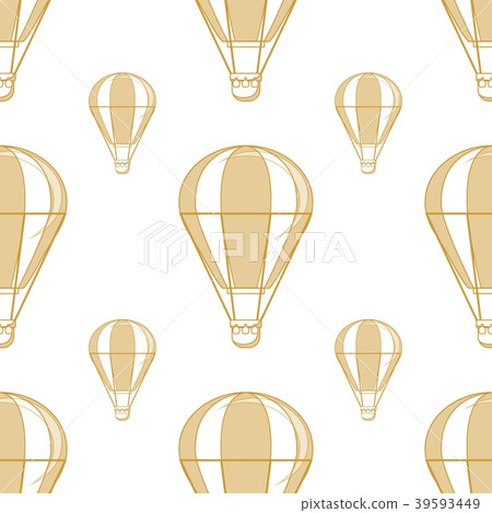 Hot air balloon seamless pattern on a white 39593449