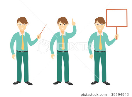 Successful young businessman characters set Successful young businessman characters set 39594943