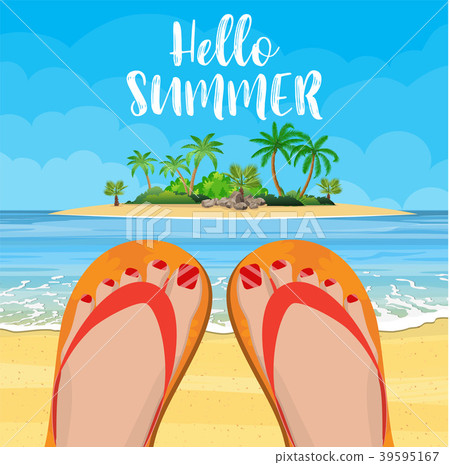 relaxing woman on the beach. relaxing woman on the beach. 39595167