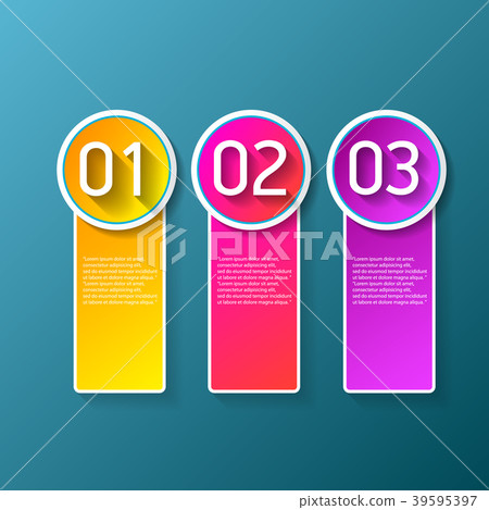 vector color modern progress paper banners set 39595397